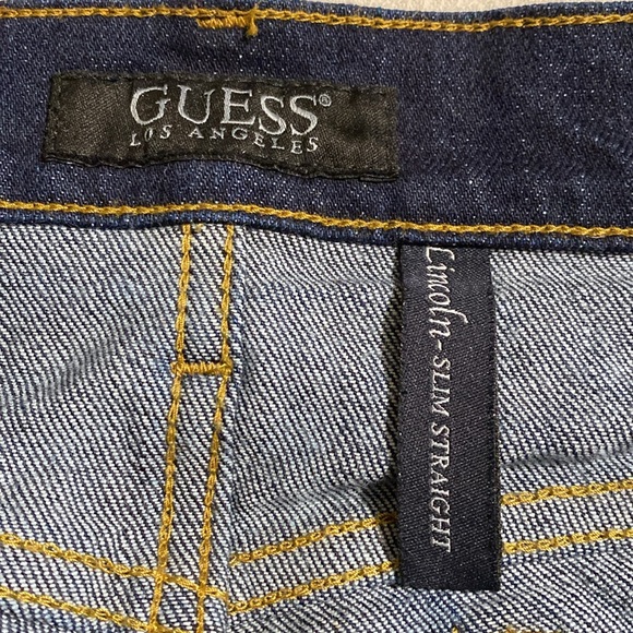 Guess Jeans Los Angeles Lincoln Slim Straight Stretch Denim Blue Jeans W30 x L32 - Picture 11 of 12